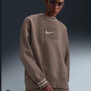 Nike Phoenix Brown Fleece Sweatshirt Sz M
